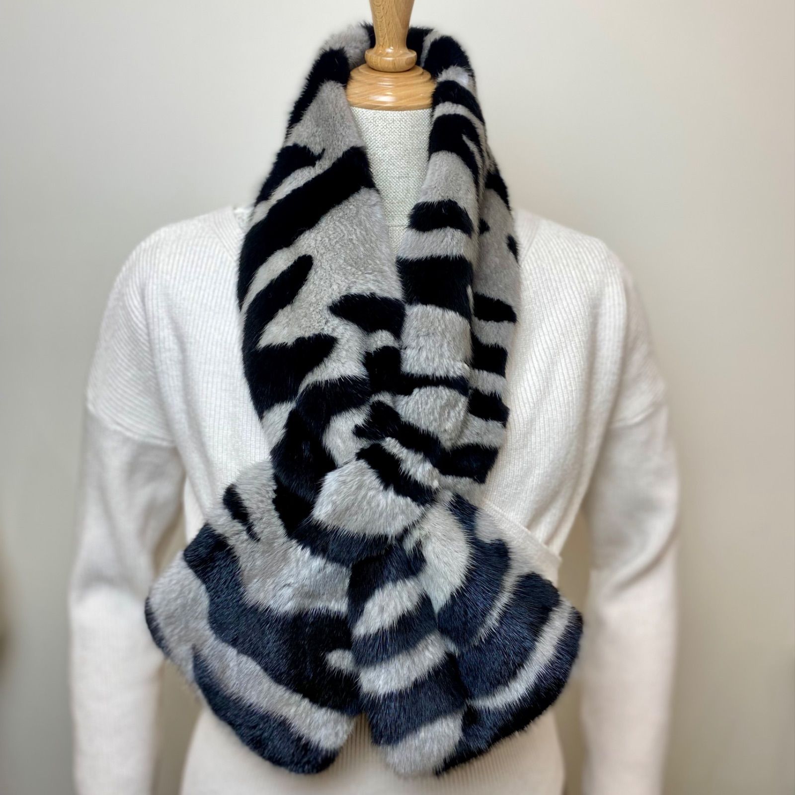 激安！！贅沢✨*SAGA MINK* 両面ミンク マフラー 日本製 新品120