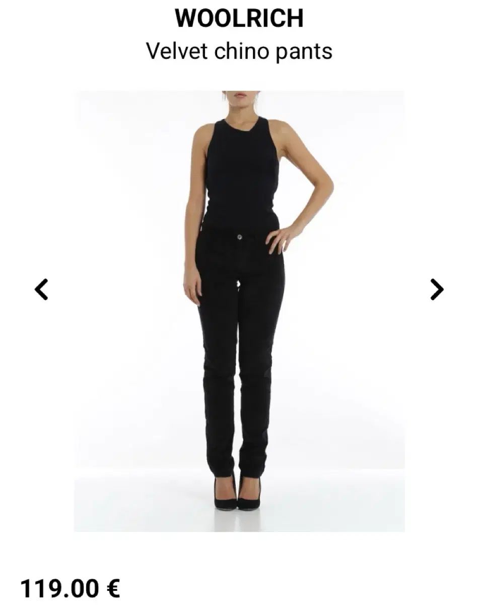 ウールリッチ ツアーベルベット チノ パンツ ブラック Woolrich