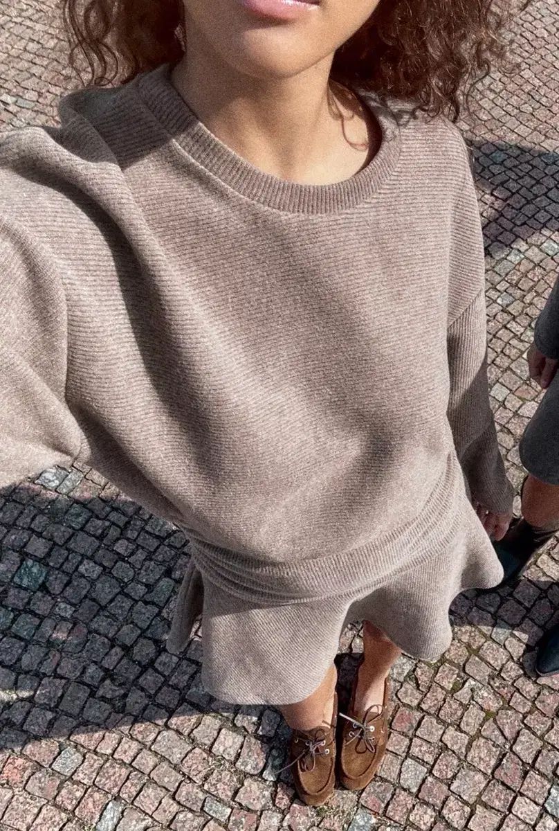 ZARA ソフト ドレープ ベルト付き ドレス イッセイミヤケ