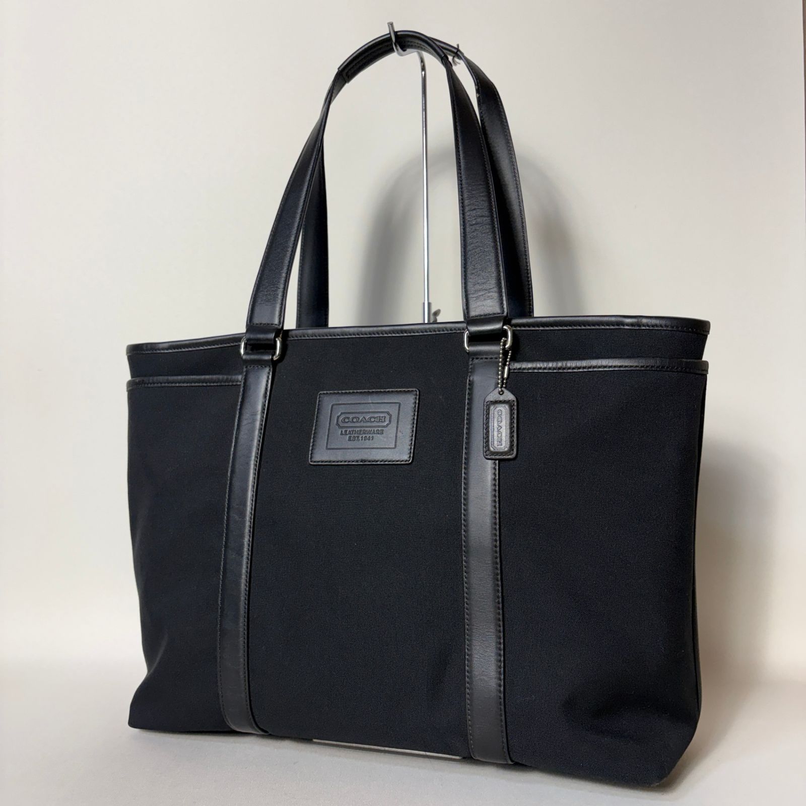 2512 282 コーチ トートバッグ キャンバス レザー ブラック