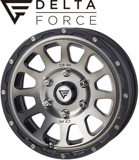 M s ハイラックス GUN 125 2017 9 DELTA FORCE OVAL 17インチ ホイール 1本 マットスモークポリッシュ 17 x 8 0 J 20 6 139 7 デルタフォース オーバル パーツ 部品 エクシズルライン