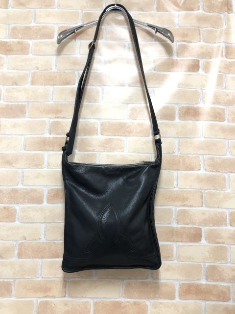クロムハーツ  BSフレア装飾レザーショルダーバッグ 中古 GZ11 中古】 CHROME HEARTS クロムハーツ フレアニー レザーショルダー