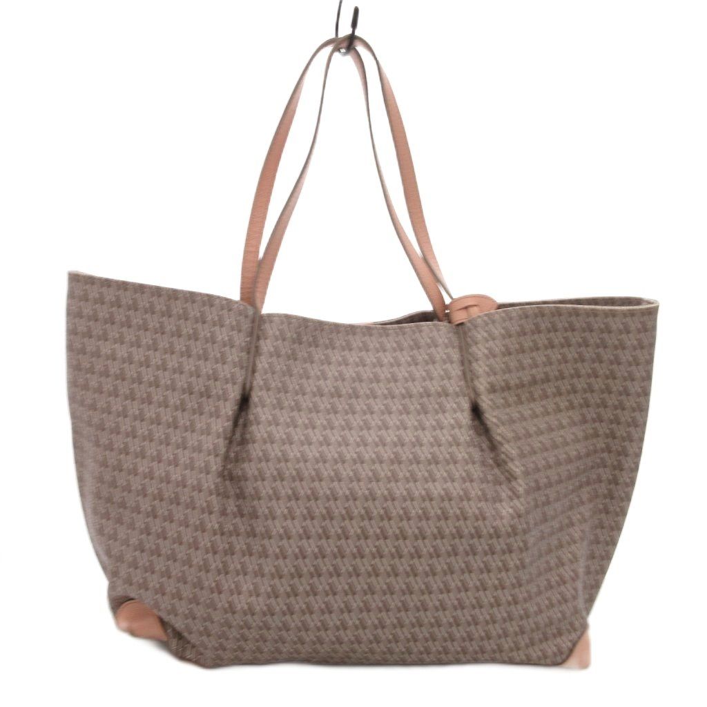 ワコー WAKO トートバッグ レザー 皮革 総柄 グレー ピンク YHS 11 TZ