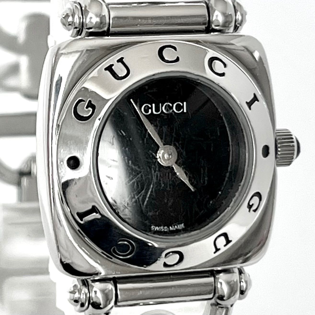 グッチ 6400L レディース 腕時計 磨き済み 美品】GUCCI 電池新品