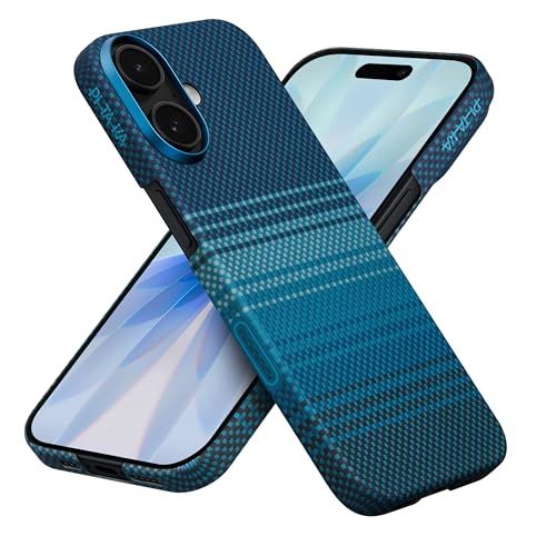 1 mm 薄 PITAKA iPhone 17用ケース 19 g軽量 MagSafe対応 アラミド繊維製 黄ばみ防止 上下フルカバー 耐衝撃 マグネット 薄型 おしゃれ Ultra Slim Case Moonrise柄