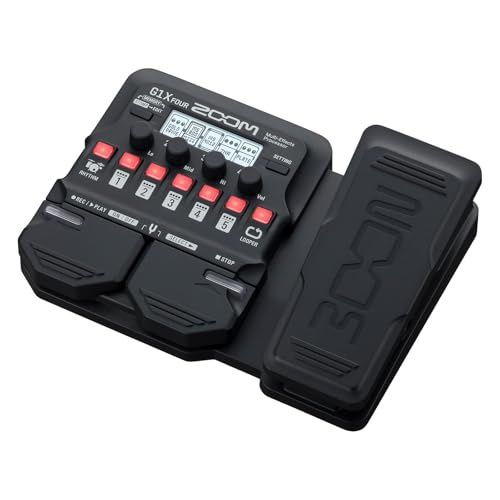 ZOOM ズーム G 1 X FOUR ギターマルチエフェクター ペダル付き アンプシミュレーター 3年延長 70種以上のエフェクト 電池駆動 ルーパー ドラムマシン内蔵 軽量コンパクト Gシリーズmm