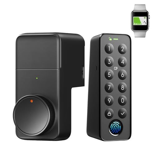 SwitchBot スマートロック プロ 指紋認証パッド 暗証番号 - スイッチボット 鍵 スマートキー ドアロック オートロック スマホで操作 交通系ICカード FeliCa Suica PASMO Alexa|Google Home|Siri対応 遠隔mm