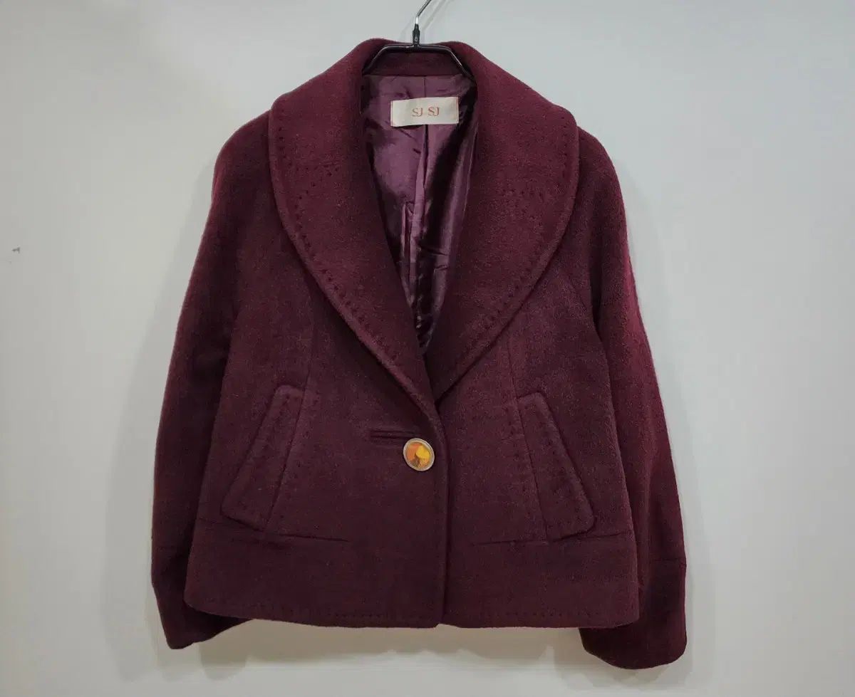 SJSJ ワイン色 ウール ジャケット