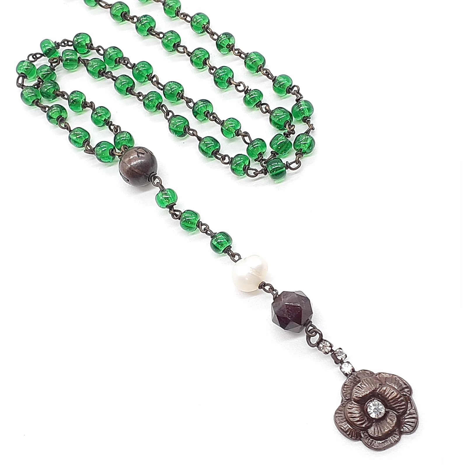 DONATELLA PELLINI ドナテラ ペリーニ ネックレス ビーズ グリーン