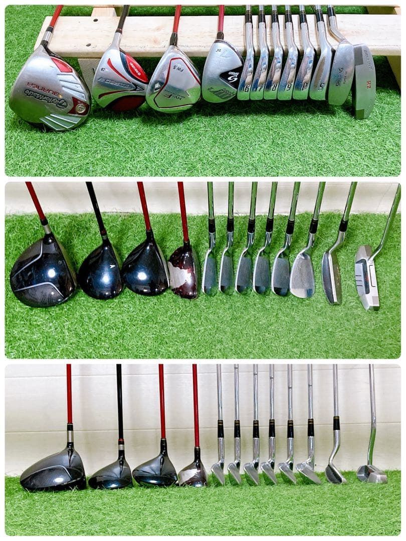 メンズ右利き初心者用　テーラーメイド　ゴルフクラブセット　W-2597 豪華12本 テーラーメイド M2 r7 メンズゴルフセット 初心者 入門 R