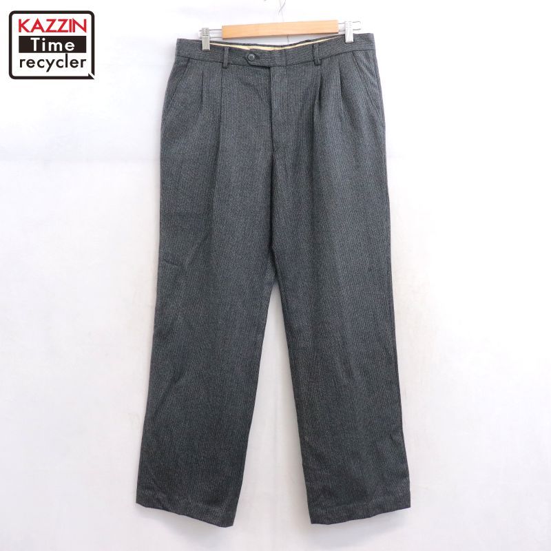 80s イタリア製 vintage 2タック ウール スラックスパンツ メンズ XS~S