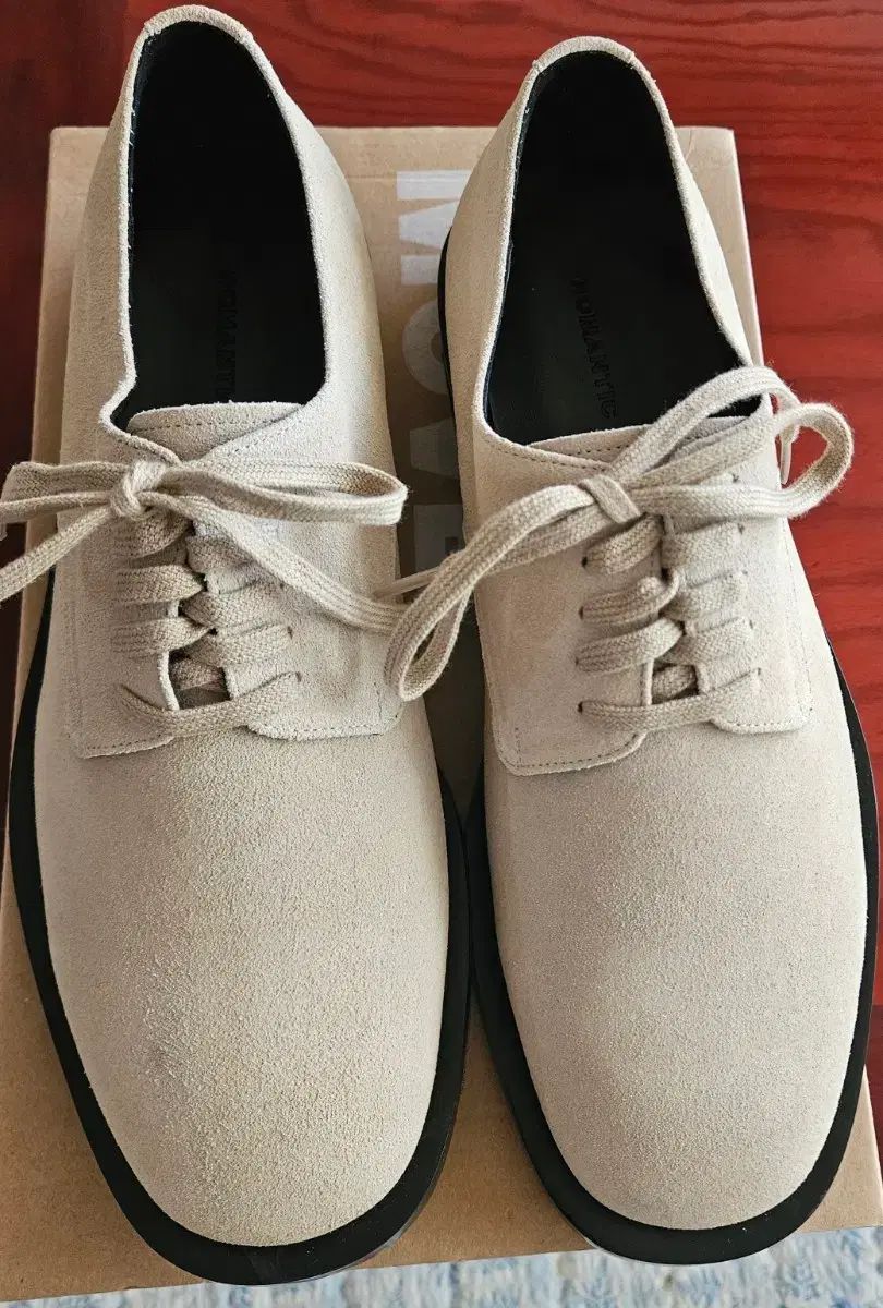  280 ROMANTIC MOVE To Day s THE B アイボリー スウェード ローファー ブーツ 革靴