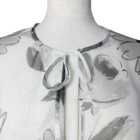 エムズグレイシー M'S GRACY シアー花柄ブラウス カーディガン ロング