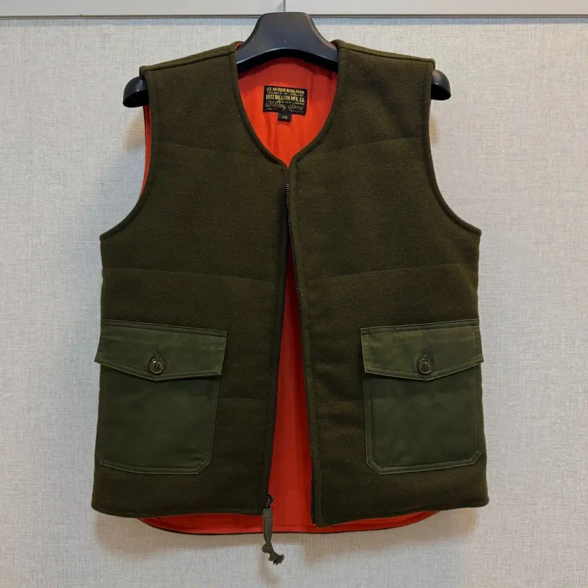 BUZZ RICKSON 멜튼울 블랭킷 ベスト