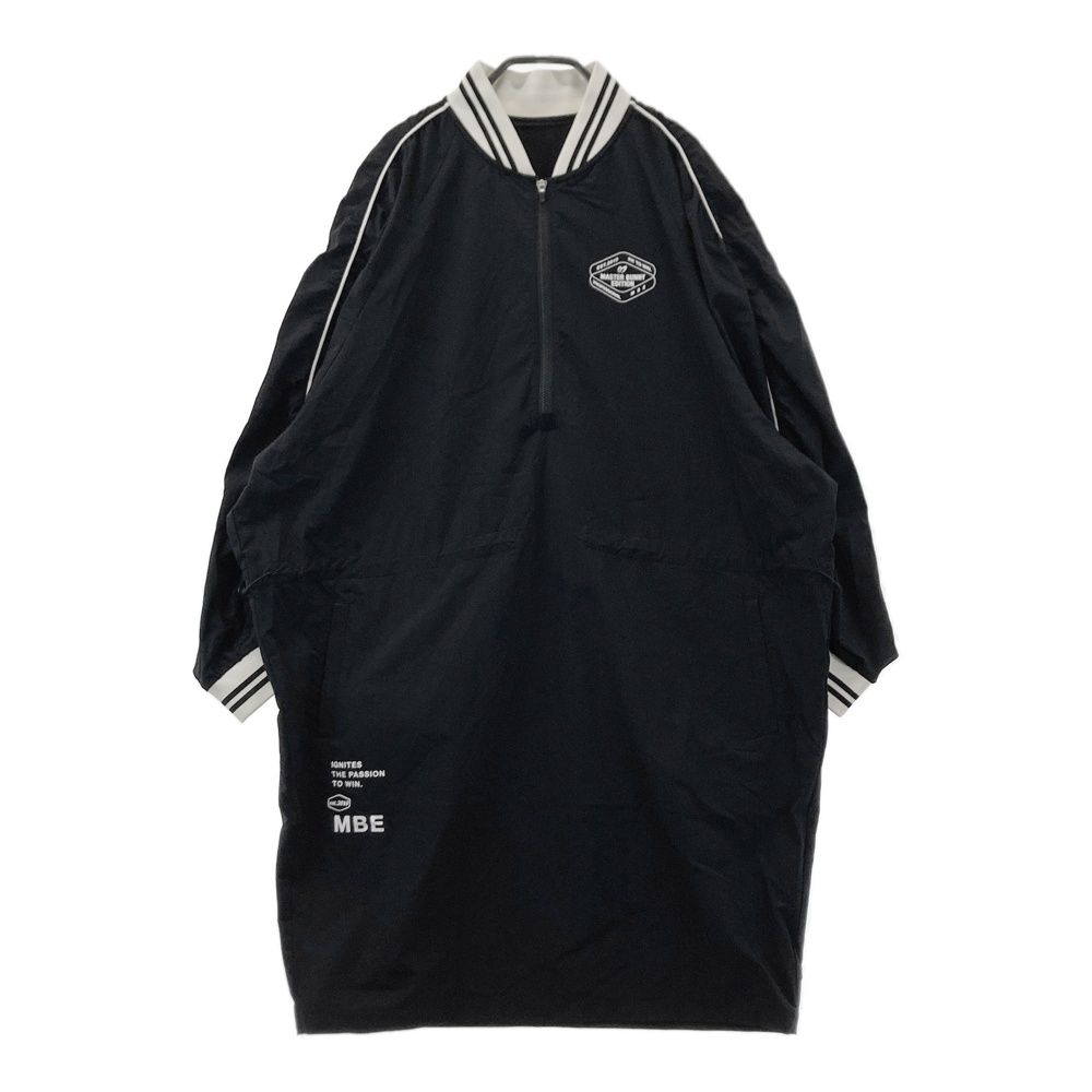 サイズ 2 MASTER BUNNY EDITION マスターバニーエディション モデル ナイロン ハーフジップ リブ襟ワンピース ブラック系 ゴルフウェア レディース ストスト