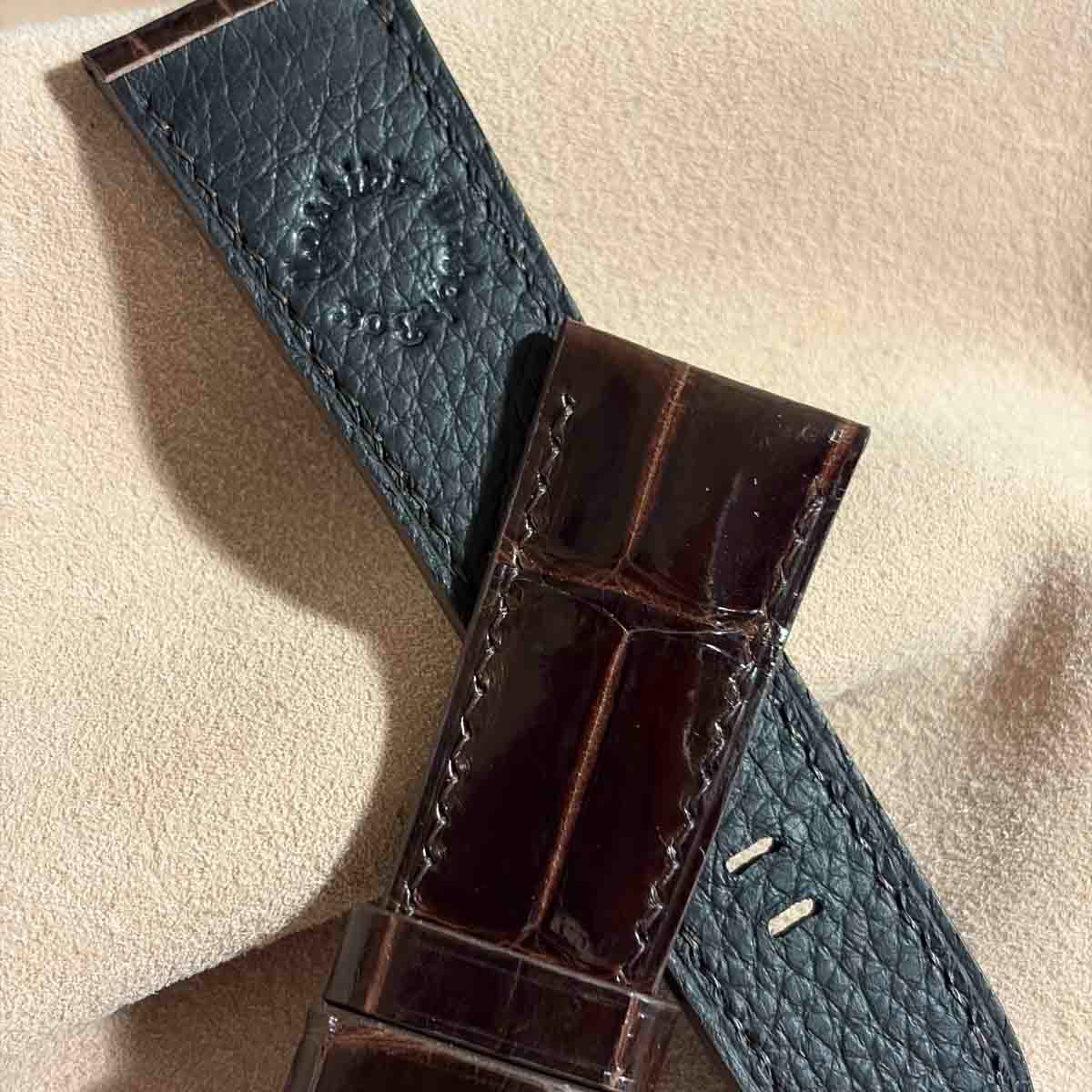 腕時計ベルト ダークブラウン