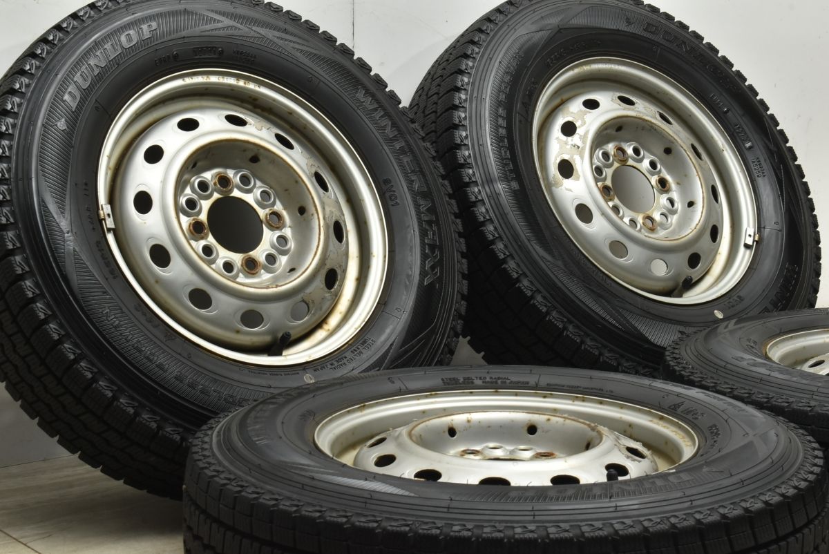 スタッドレス スチールホイール 13 in 5 00 B 38 PCD 100 110 114 3 ダンロップ ウィンターマックス SV 01 165 R LT プロボックス 可