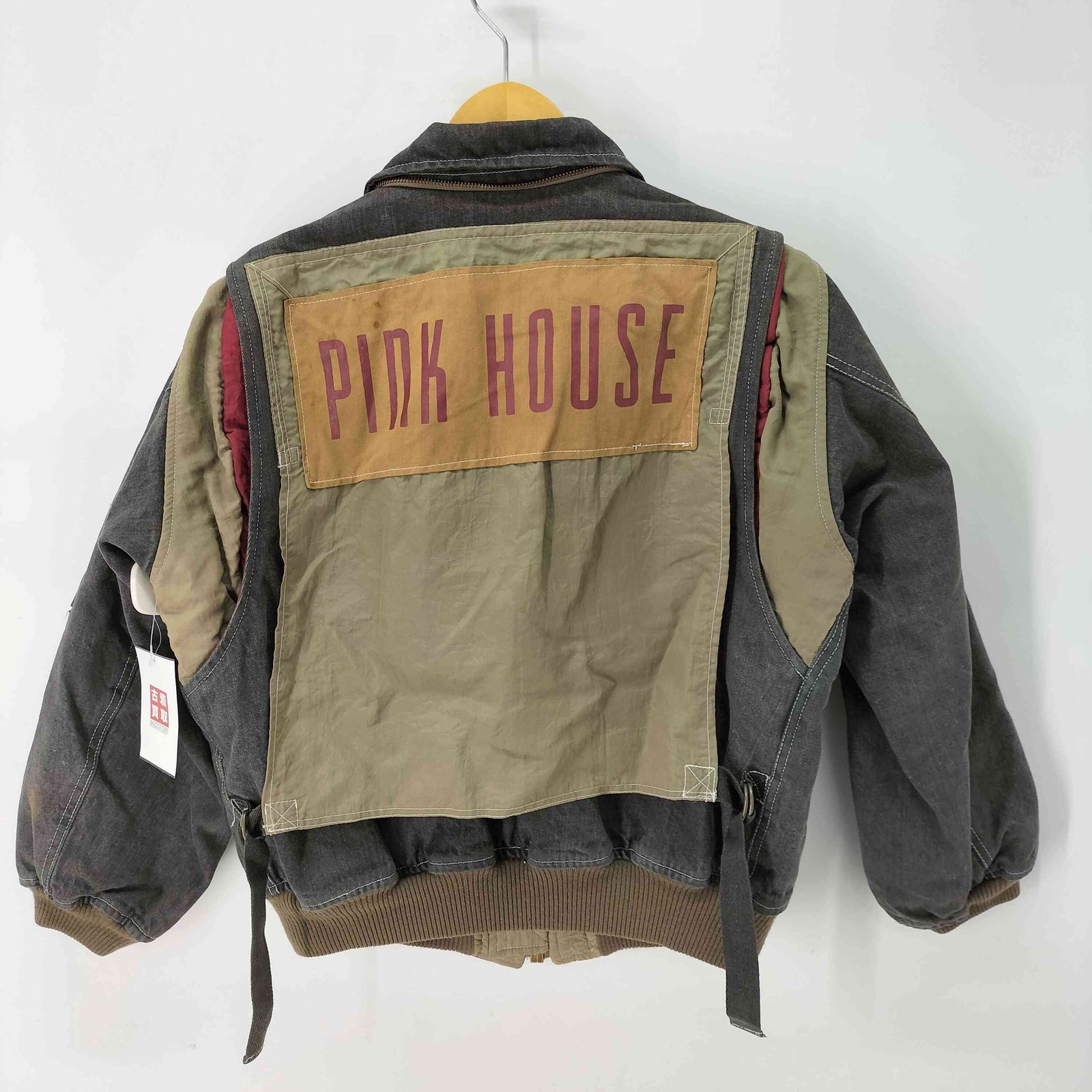 【ピンクハウス】ゼッケン　MA1 ピンクハウス PINK HOUSE ゼッケン ワッペンロゴ MA-1 ボンバー