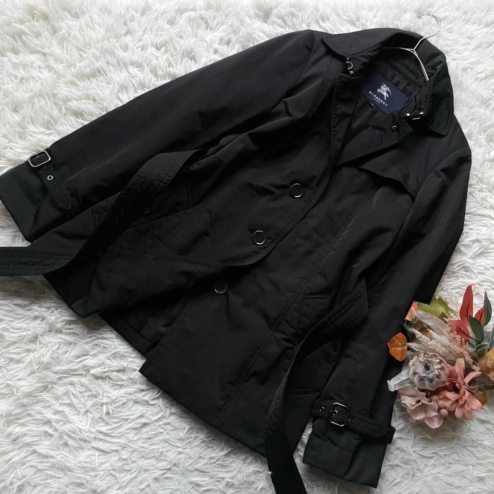 極美品 Burberry London バーバリーロンドン 中綿トレンチコート