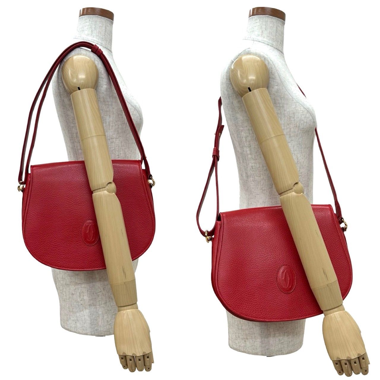 極 美品 CARTIER カルティエ ヴィンテージ マストライン レザー 本革