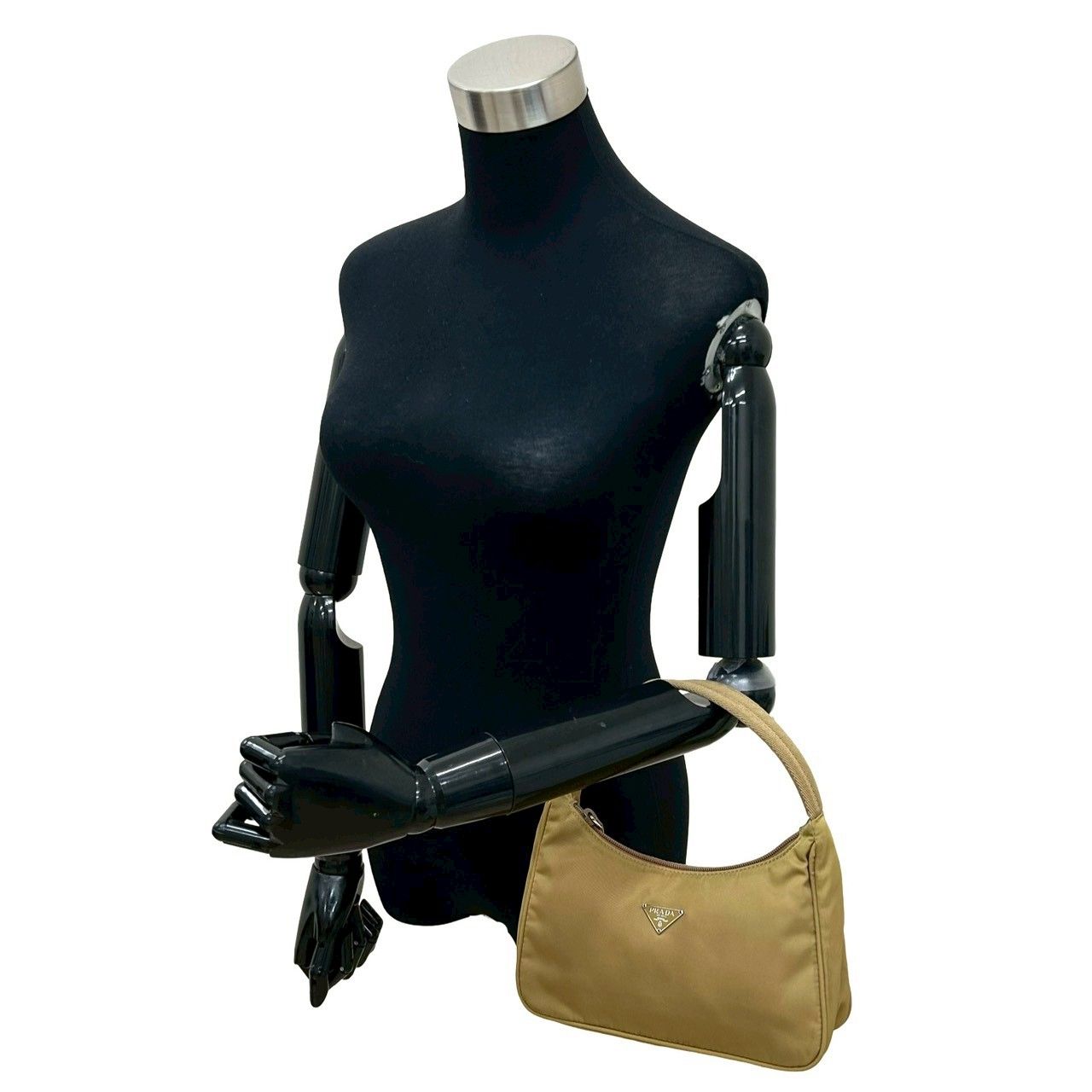 極 美品 PRADA プラダ 三角ロゴ プレート 金具 テスート ナイロン ミニ