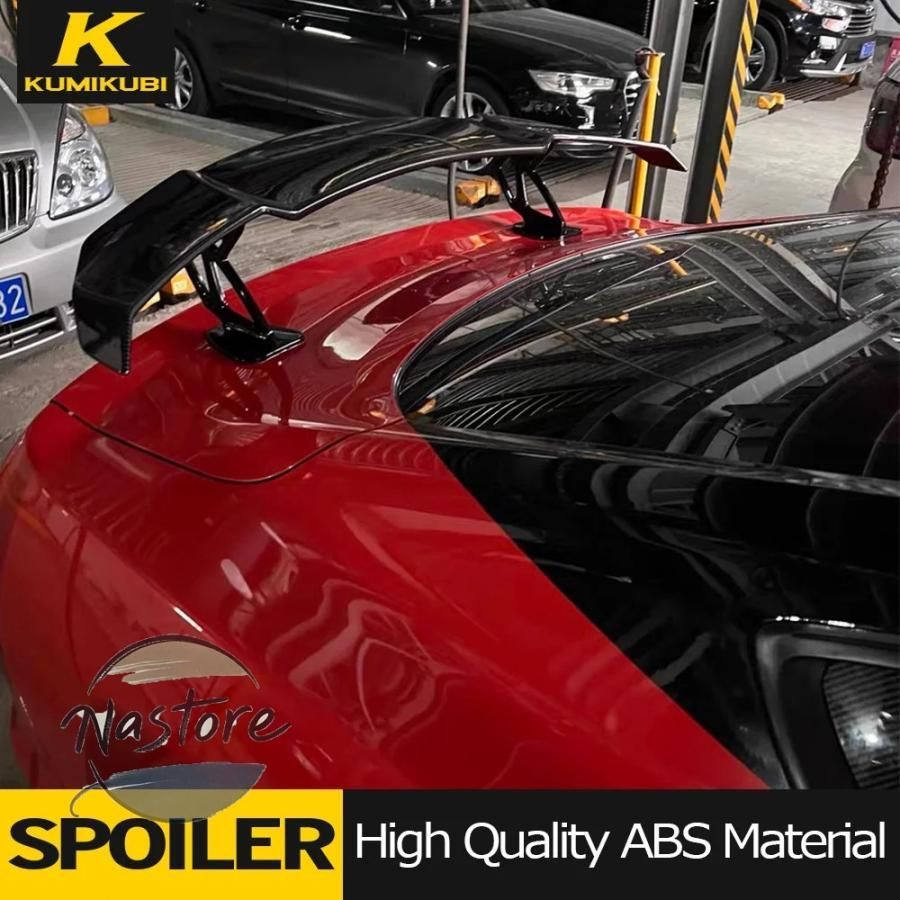 リア スポイラー 汎用カースイング カーボン製 トランク vスタイル 光沢 黒 白 赤 セダンクーペ スイング 汎用 部品 カスタ