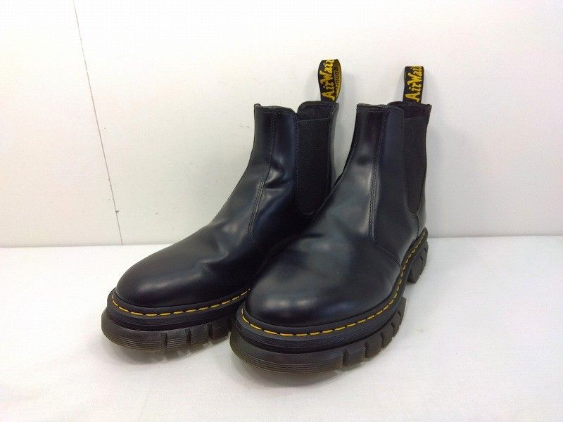 s 26 g 027 k Dr Martens ドクターマーチン RIKARD CHELSEA リカード チェルシー サイドゴアブーツ レザー 厚底 UK 10 ブラック 箱なし