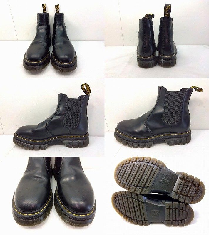 s 26 g 027 k Dr Martens ドクターマーチン RIKARD CHELSEA リカード チェルシー サイドゴアブーツ レザー 厚底 UK 10 ブラック 箱なし