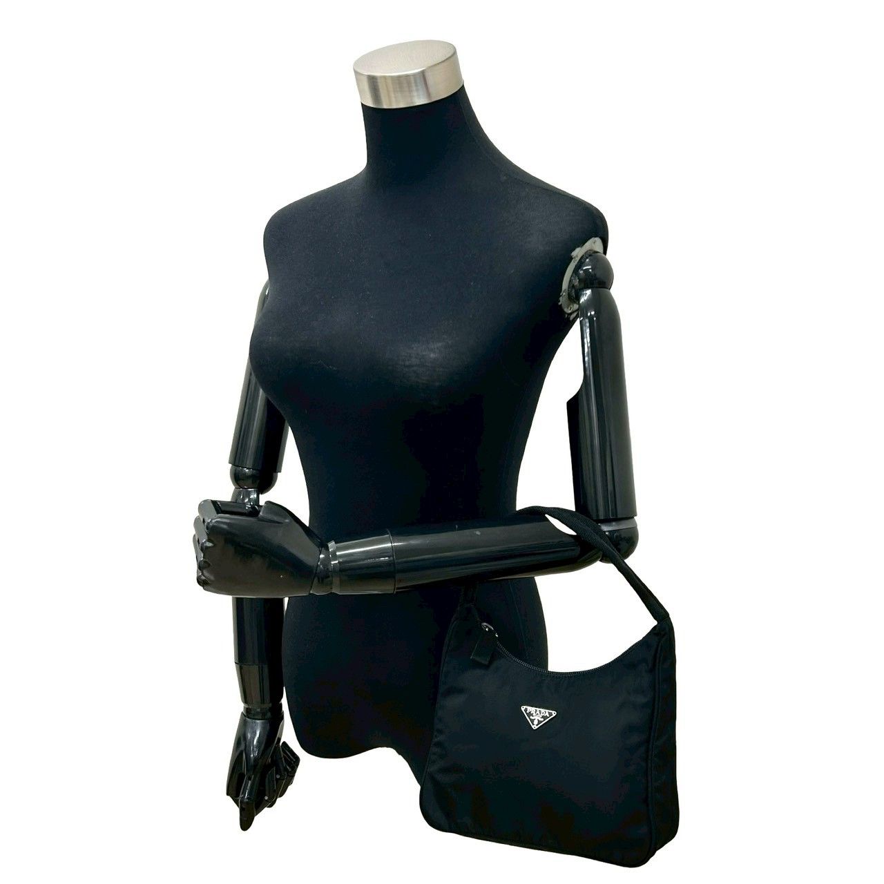 極 美品 PRADA プラダ 三角ロゴ プレート 金具 テスート ナイロン ミニ