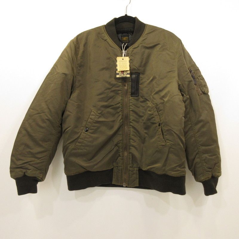 AT DIRTY アットダーティー ミリタリーコート ATD FLIGHT JACKET オリーブ サイズ XL 96