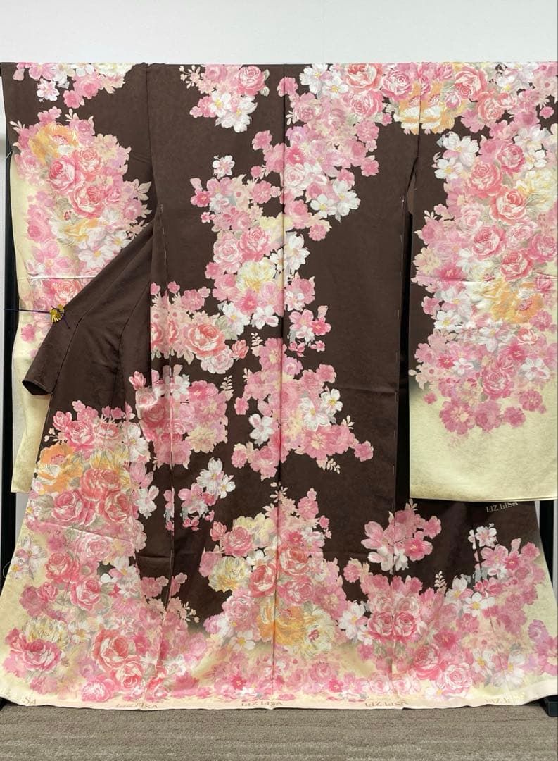 振袖 仮絵羽 LIZLISA 京友禅 刺繍 銀彩 正絹 未仕立て品 MOK860 - メルカリ