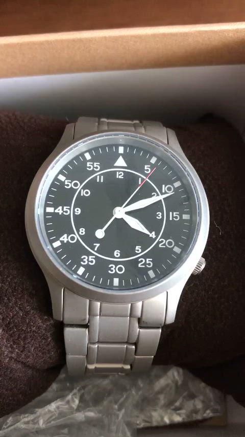  berny チタン FLIEGER 腕時計 金属ベルト 時計