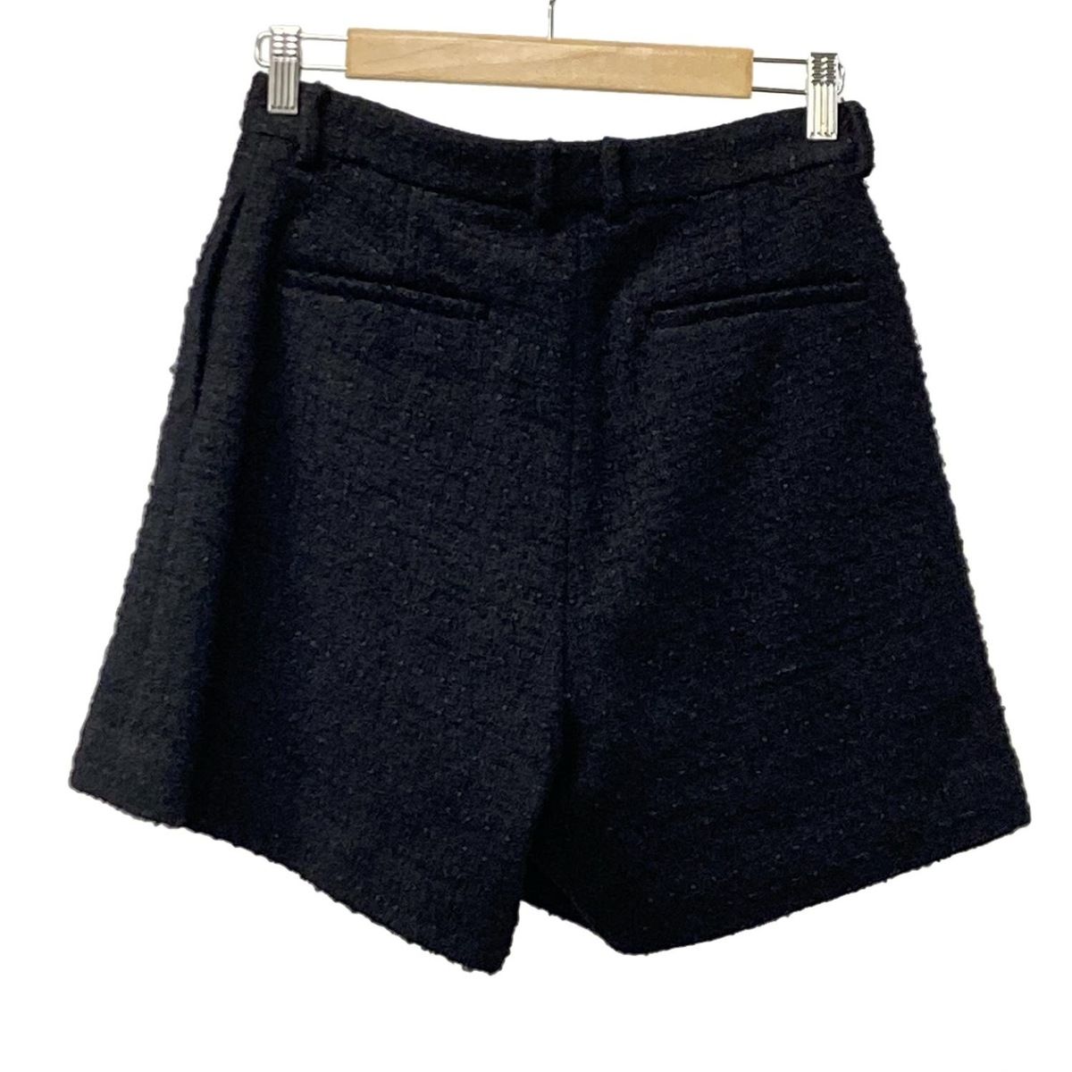 I LIKE エブリデイアイライク ショートパンツ サイズ36 S レディース 黒 ツイード ラメ