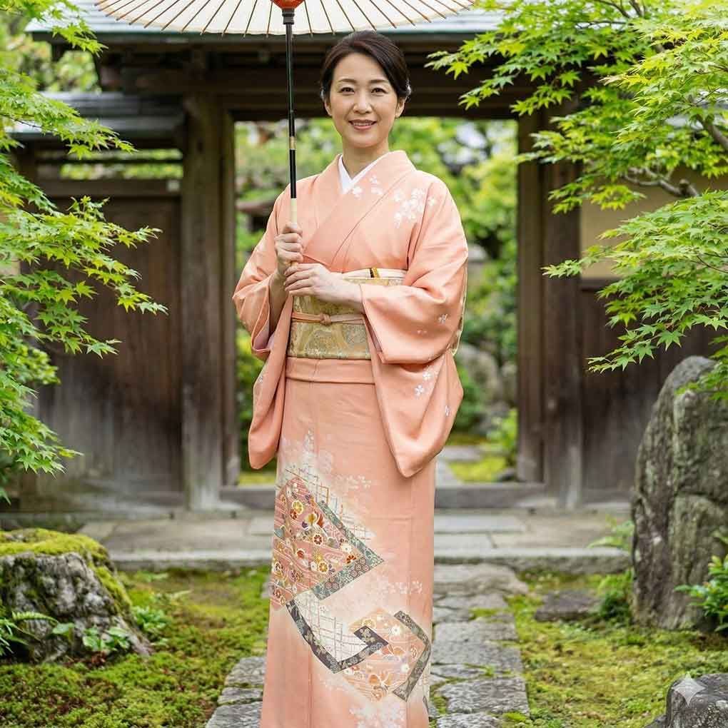 訪問着 身丈158cm 裄67cm 前幅24cm 後幅30cm 袖丈52cm 袖幅33cm