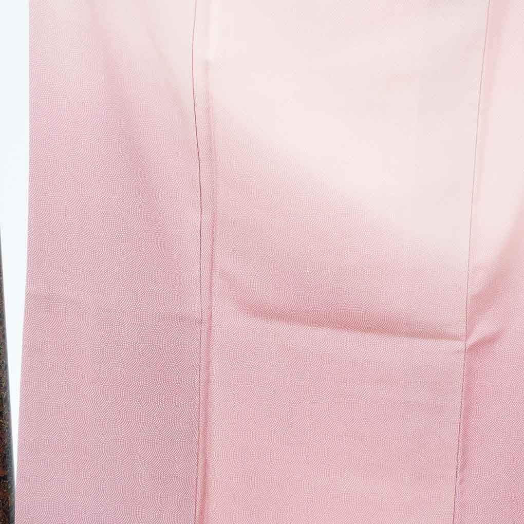 付下 身丈160 cm 裄64 前幅22 5 後幅30 袖丈46 袖幅32 レディース 袷 鮫小紋 裄Mサイズ 秋冬春用 正絹 シルク ピンク ♥品 リメイク リユース リサイクル 呉服のきくや