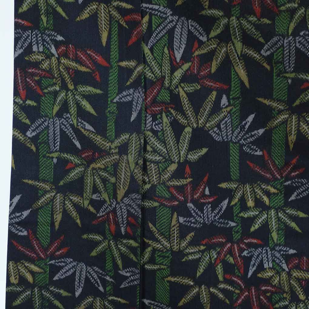 紬アンサンブル 羽織 コート 丈81 cm 身丈158 裄62 5 前幅23 後幅28 袖丈49 袖幅32 レディース 袷 笹 裄Sサイズ 秋冬春用 正絹 シルク ブラック リメイク リユース リサイクル 呉服のきくや