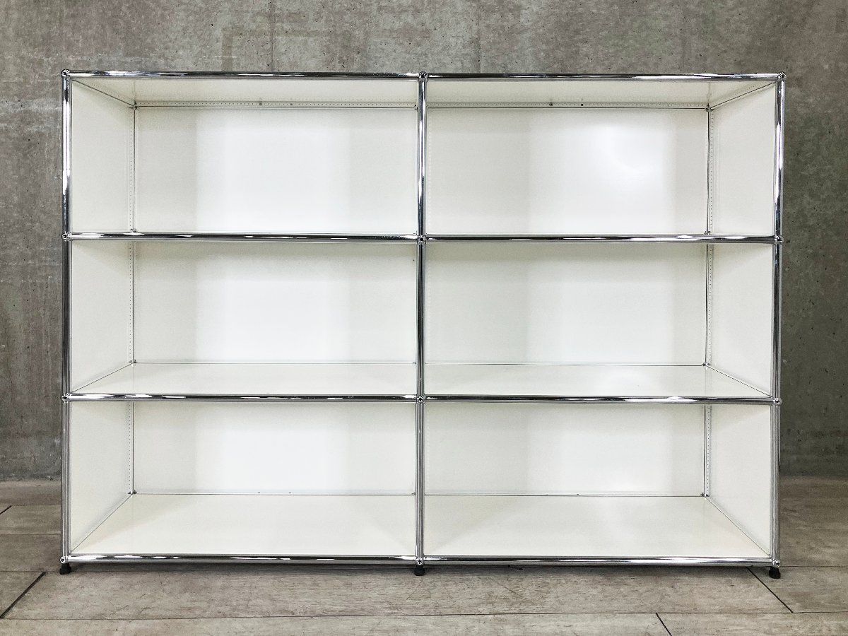 USMハラー□2列3段キャビネット□ピュアホワイト□シェルフ