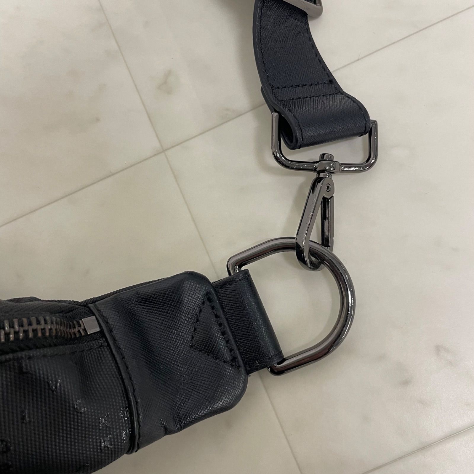 ◎BLVCK PARIS ブラックパリ BLVCK Bum Bag モノグラム柄 ボディバッグ
