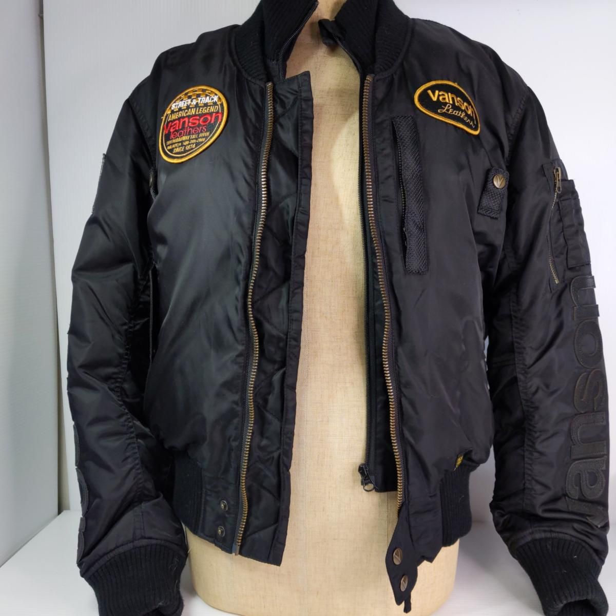 品 VANSON MA 1 バイク ナイロン ジャケット Mサイズ 〇YR 54459〇
