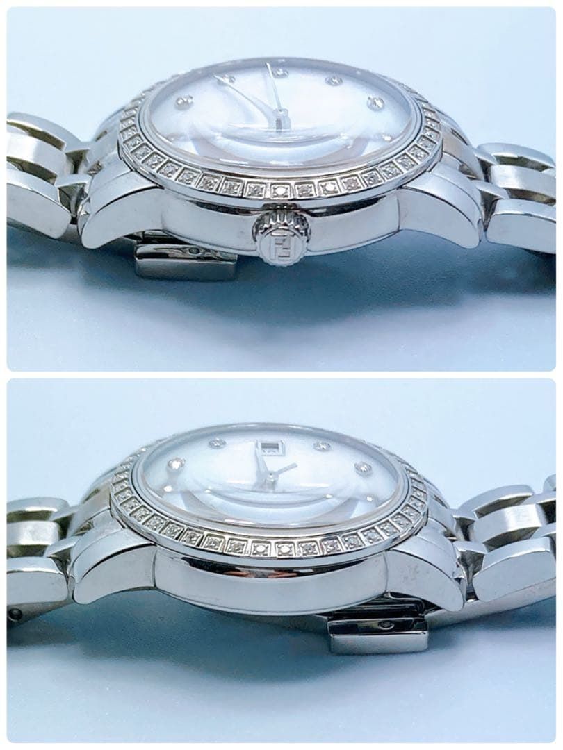 642 フェンディ クラシコ 2100L ダイヤ シェル デイト 腕時計 - メルカリ