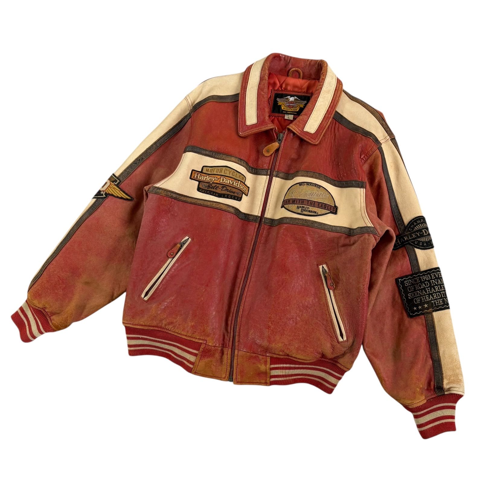 ジャケット・アウター Harley Davidson 90s leather riders 中古・古着通販】HARLEY-DAVIDSON (ハーレーダビッドソン) 90s USA製