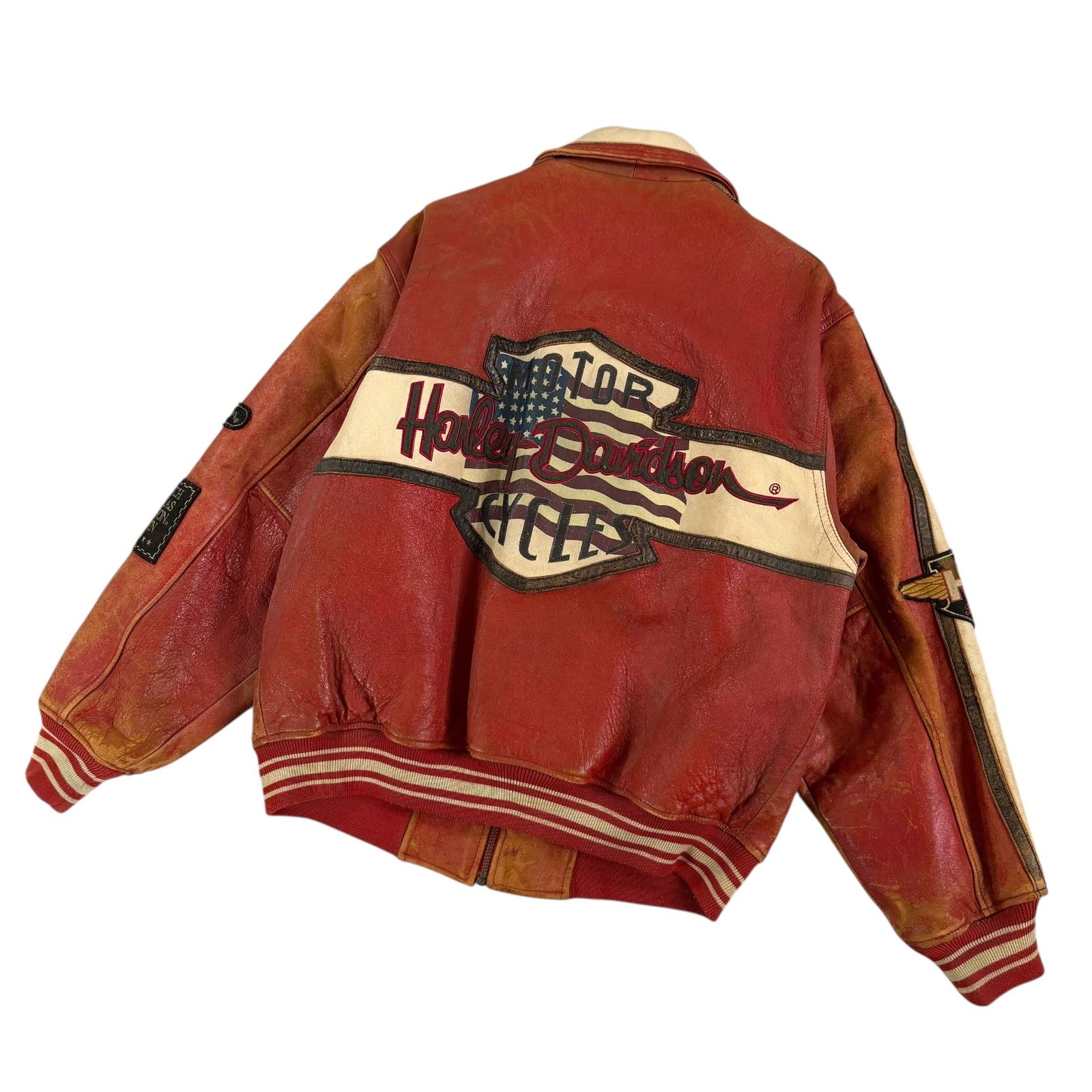 値段交渉可◎90s HARLEY DAVIDSON ライダースジャケット 90s Harley-Davidson ハーレーダビッドソン レザー ダブル ライダース