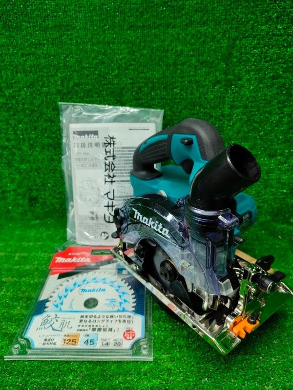 ◎マキタ Makita 125ｍｍ充電式防じんマルノコ 無線連動付 本体のみ KS 514 DZ 鮫肌チップソー付 ♥展示品