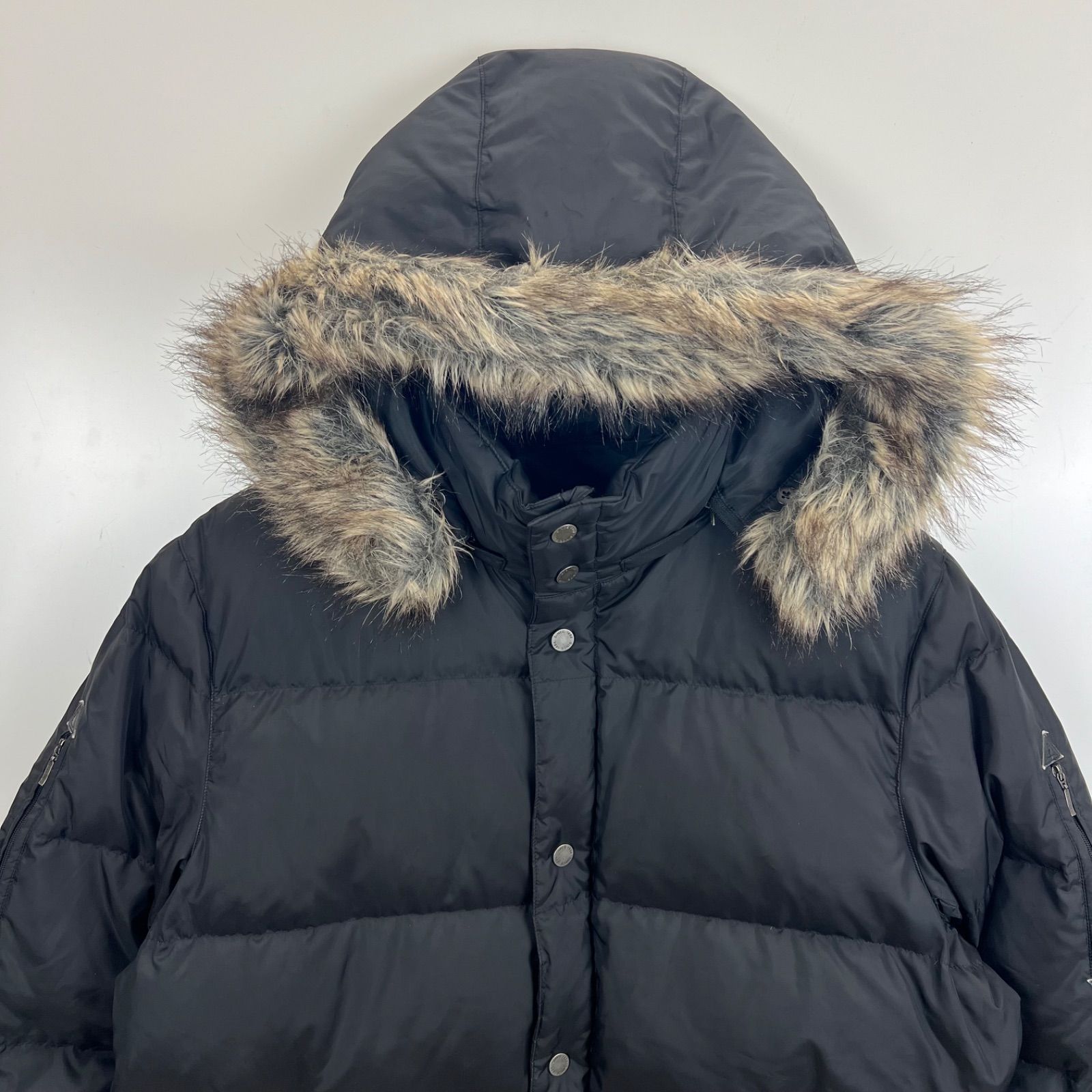UNIQLO 00s y2k archive Fur hoodie down jacket XL ユニクロ ファー