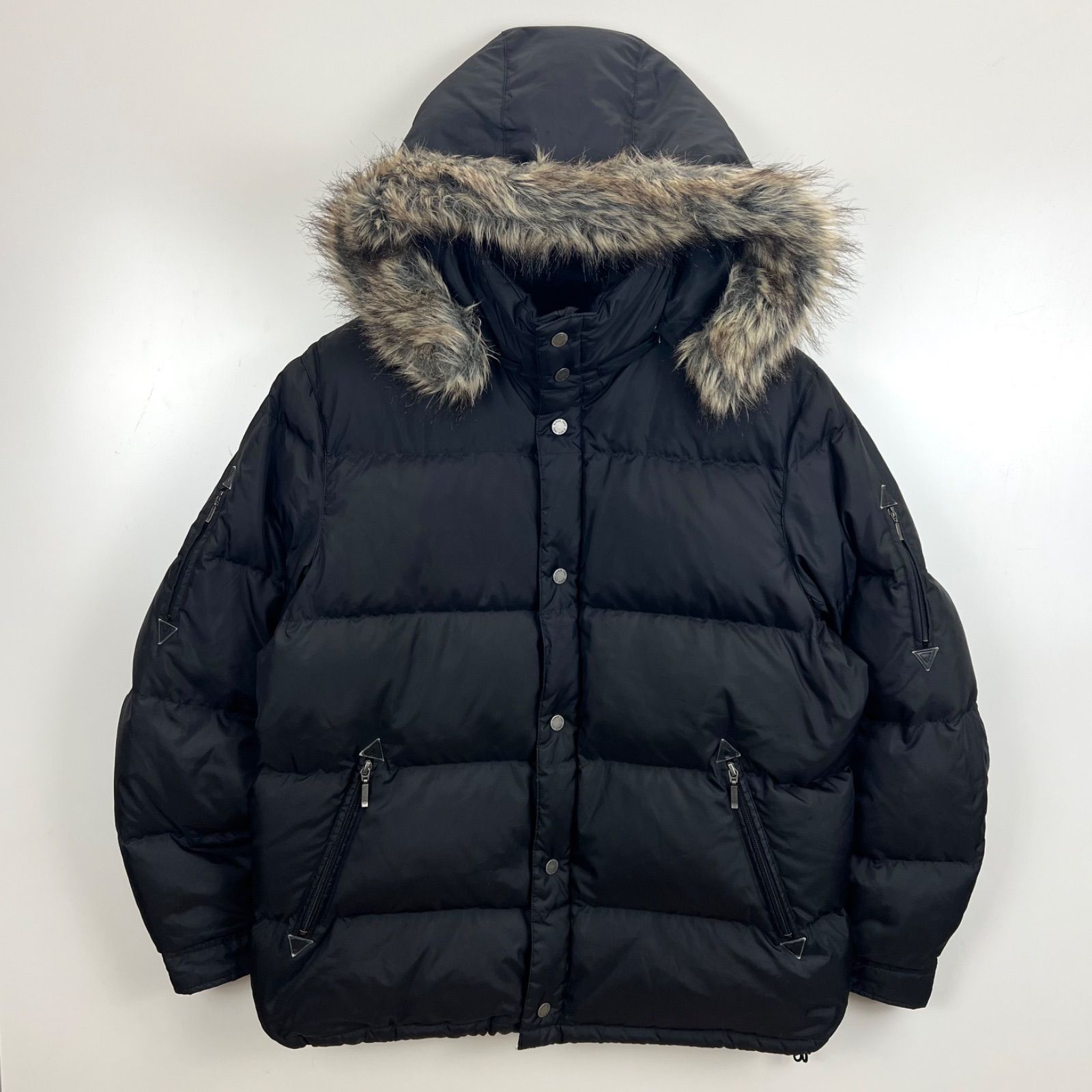 【美品】ユニクロ プレミアムダウンジャケット Y2K ブラック ファー オールドユニクロ プレミアムダウンジャケット ファー 黒 y2k 00s M