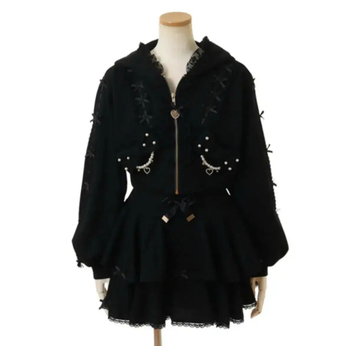 リズリサ WHO フード リボン パーカ 量産型地雷系スナ系Girl PIUM Honey Cinnamon DearMyLove