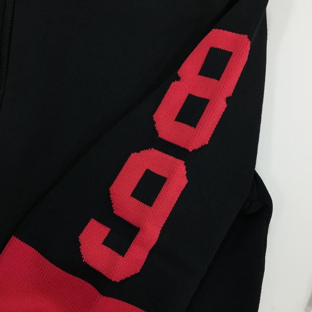 パーリーゲイツ ニットジャケット ダークネイビー×ピンク 胸ロゴ