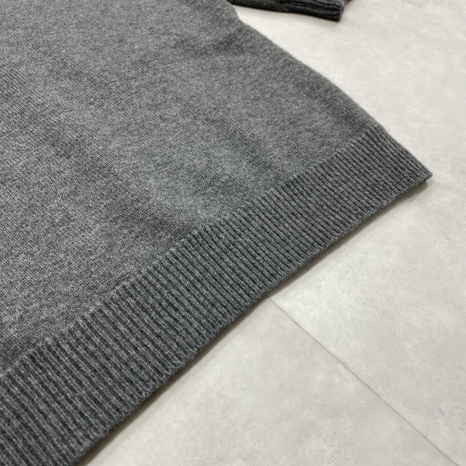  STELLA McCARTNEY ステラマッカートニー ニットワンピース パフスリーブ ボリューム袖 ウール グレー イタリア製 レディース 36 長袖 七分袖 ひざ丈ワンピース