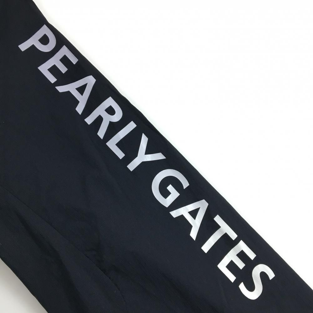 美品】パーリーゲイツ ジップパーカー ネイビー ナイロン 袖ロゴ