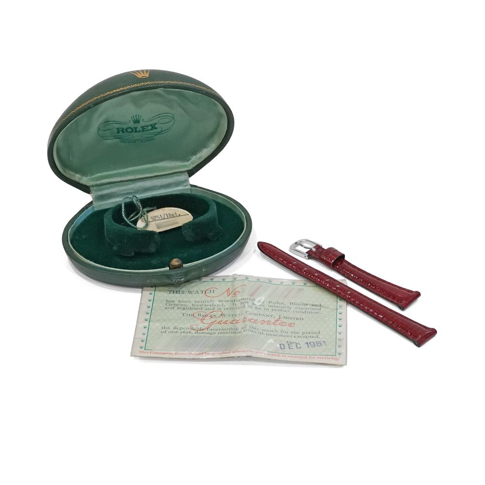  ROLEX プレシジョン 替えのベルト付き Ref 9251 アンティーク品 シルバー レディース 腕時計 手巻き時計 腕時計(アナログ)